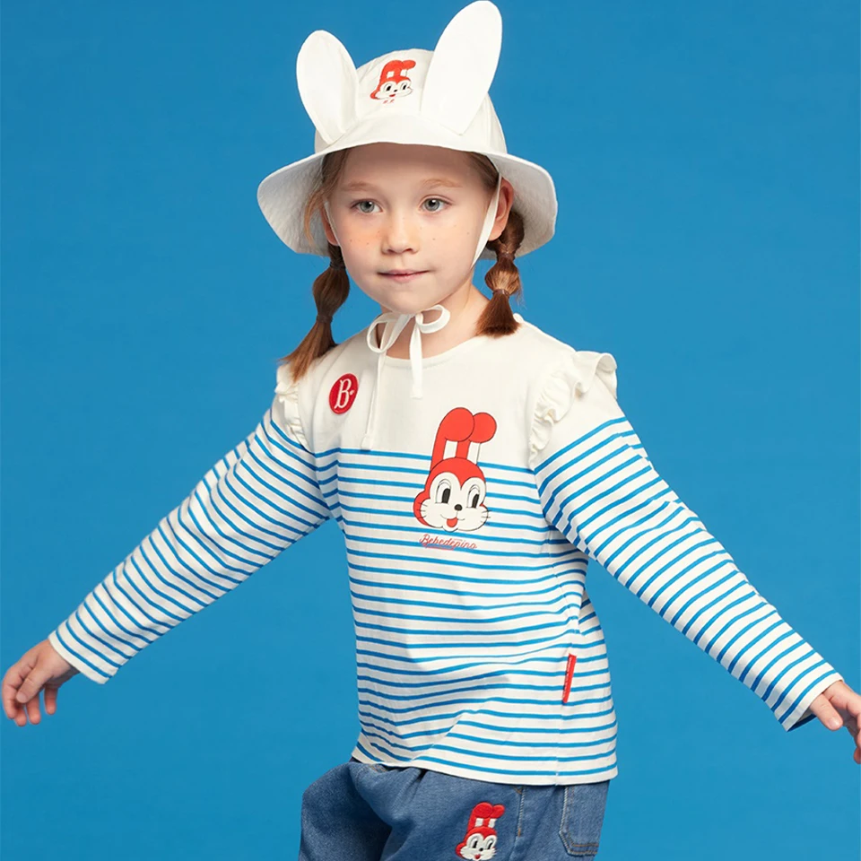 Girls Floral Dress Bottoming Shirts 24 Summer Korean Boys Long Sleeves Tops Pants Suit Kids Sweatshirt Child Cute Tee Clothes