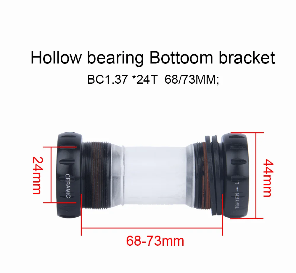 BOLANY-Integrated Hollow Crankset/Platter, Positive and Negative Aluminum Crank Set, Ceramic BB, 170mm, 54 T, 56 T, 58T image 3