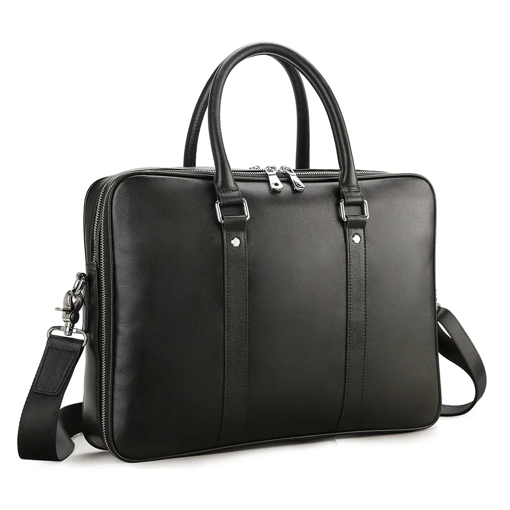 High Quality Fashion Style Business Bag Leather Handbag Shoulder  Genuine  Briefcase Laptop 