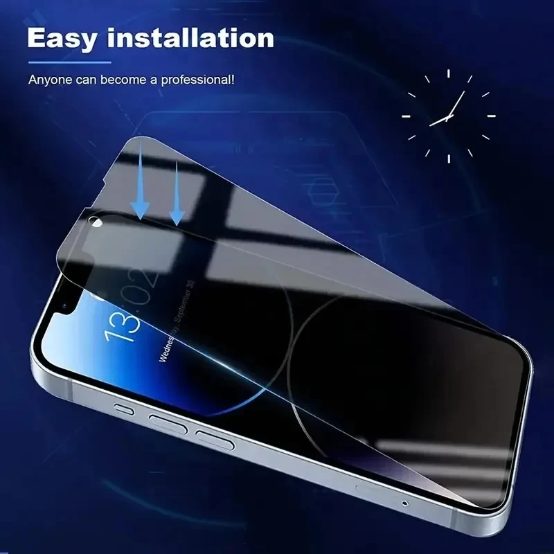 아이폰용 사생활 보호 스크린 보호대, 렌즈 보호대 유리, 안티 스파이 유리, 아이폰 13, 11, 14, 15 프로 맥스, 15, 14 플러스, 12 미니, 8 인 1