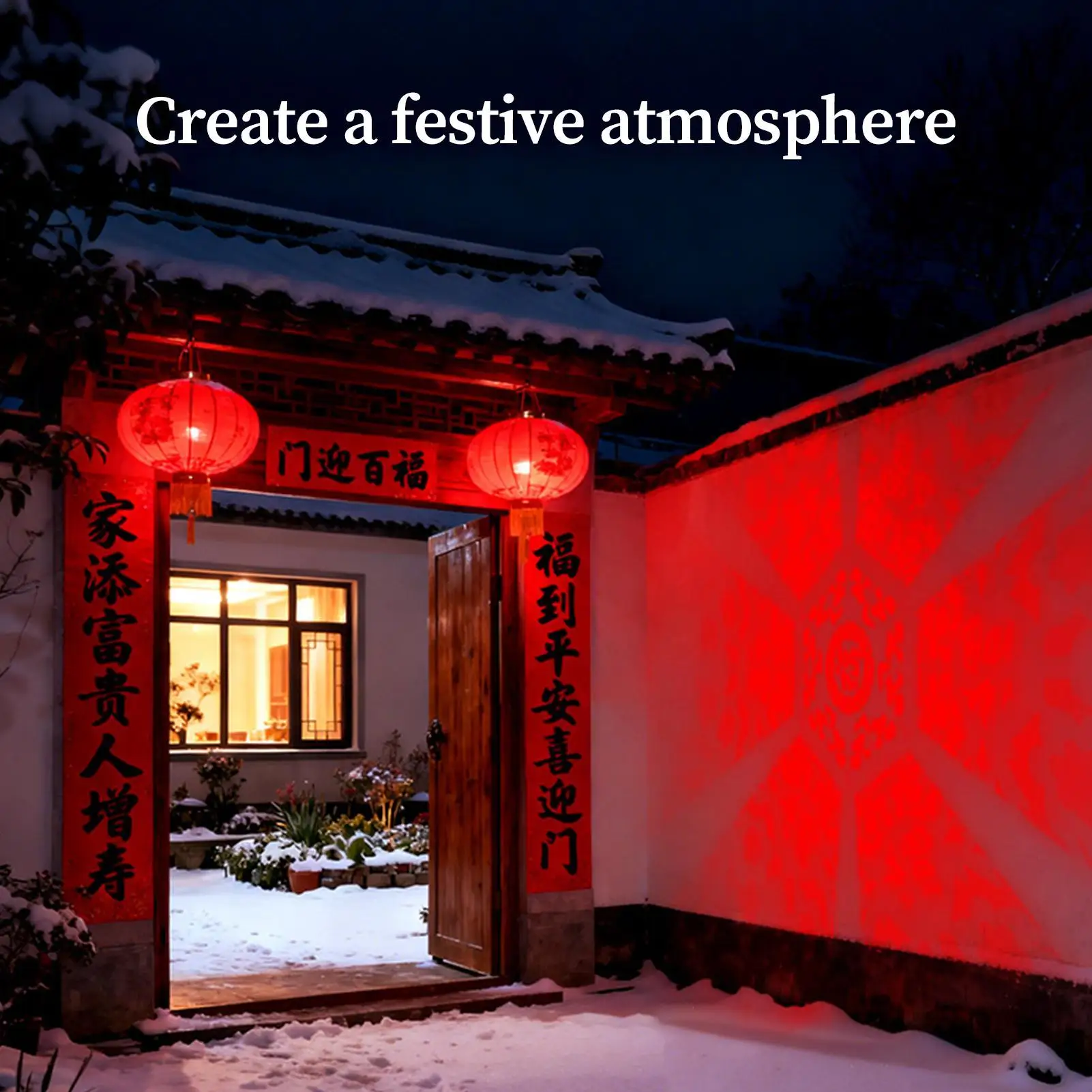 Spring Festival Lantern Lucky Fu Pattern Light Ceiling Hanging Decoration E27 Bulb Socket Festival Atmosphere Light