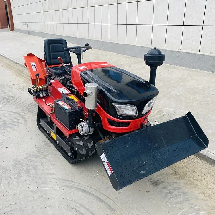 25Hp diesel micro agricultural tracked rotary tiller, tracked field excavator tractor, agricultural machinery and equipment