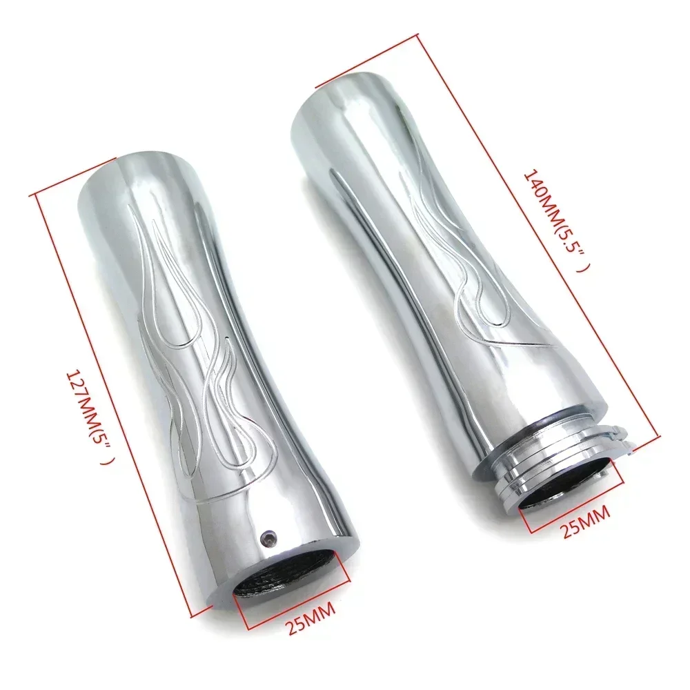 

Motorcycle Flame 1" 25mm Hand Grip for Harley Sport Tour Glide,Kawasaki VN800,Honda Shadow 600/750 Spirit Aero ACE