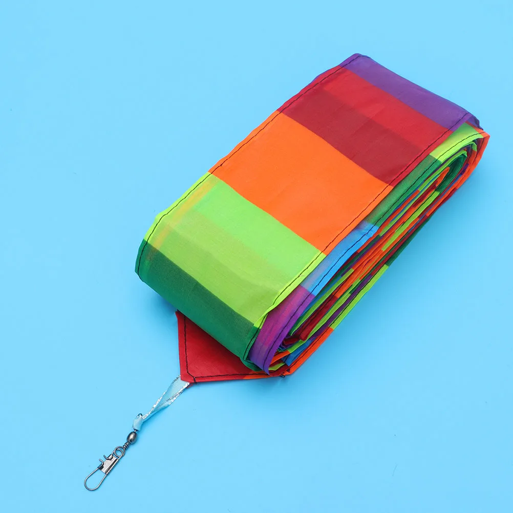 2 uds arco iris cola cometa Streamer colas coloridas prisma tela de fibra química niño para volar