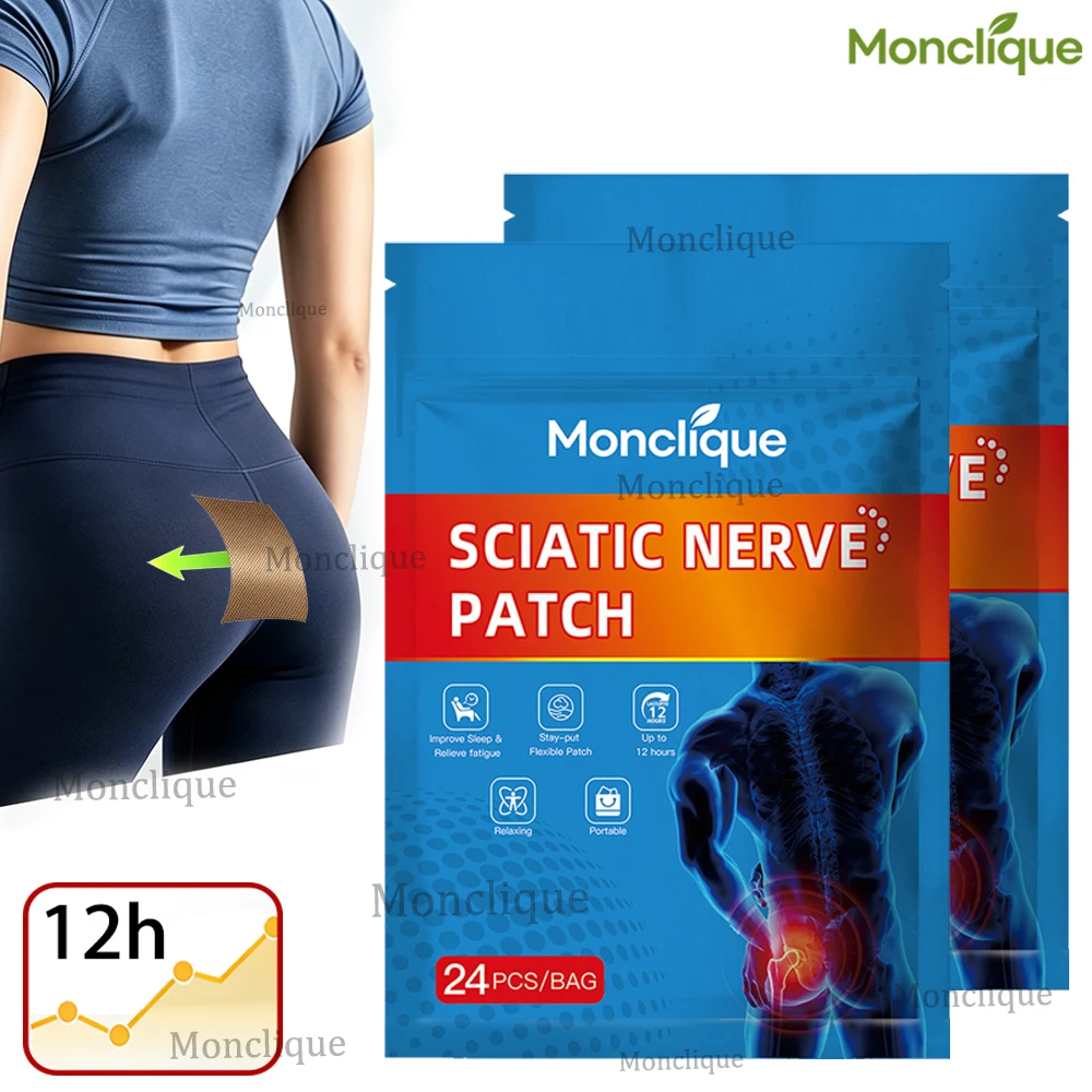 Hip Sciatic Nerve Patch Herbal Care Long-lasting Heating Buttocks Waist Thigh Soothing Promotes Blood Circulation Massage Mat