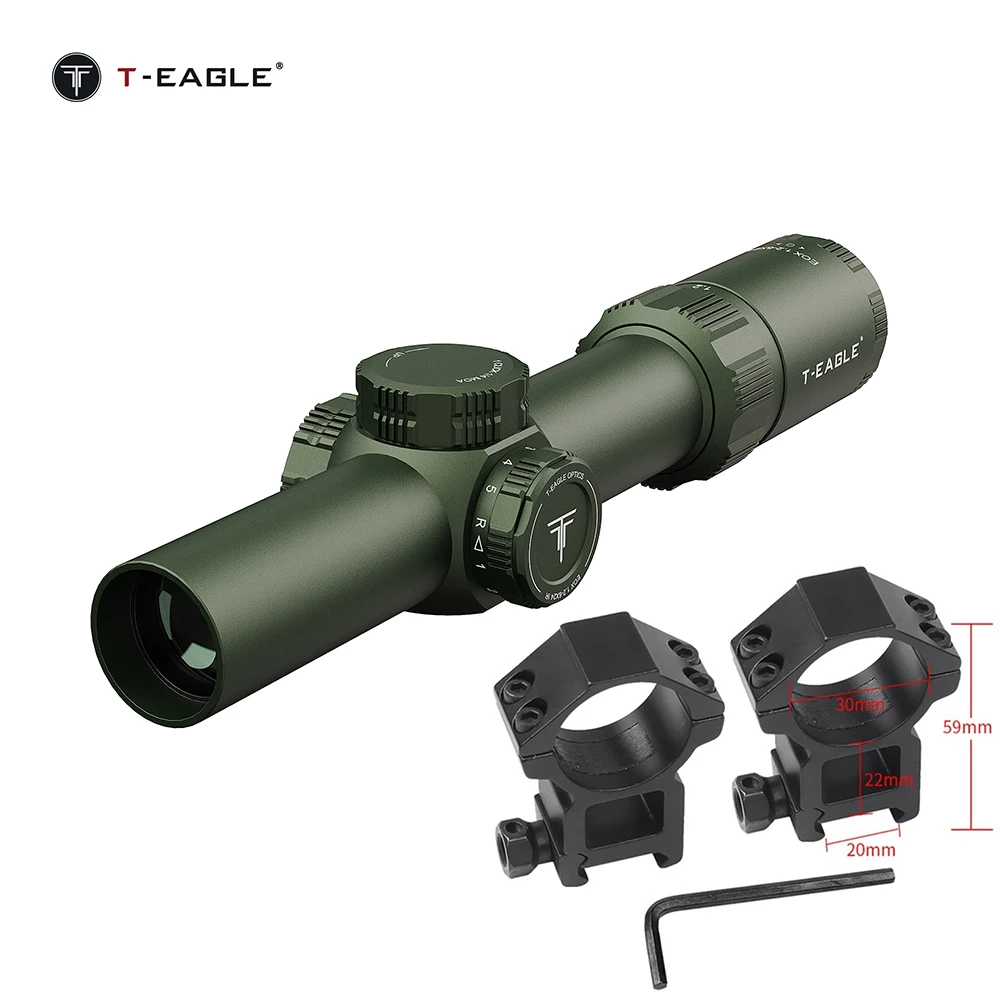 T-EAGLE EOX1.2-6 X24 IR 戦術ライフル銃狩猟スポッティングライフル