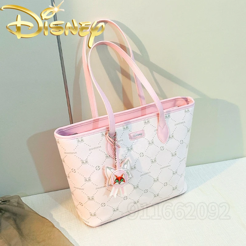 Disney Nick New Women's Handbag Pink Fashion Luxury Women's Shoulder Bag Large Capacity Cartoon Women's Tote Bag High Quality