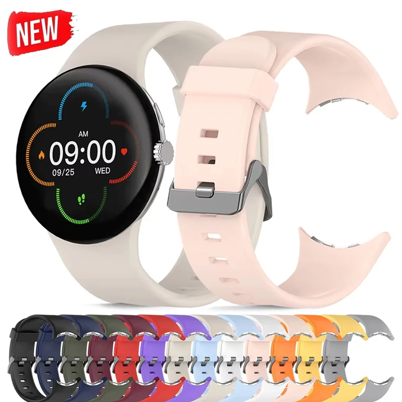 

Силиконовый ремешок для Google Pixel Watch 3, 45 мм, сменный спортивный браслет Correa для Pixel Watch 3, аксессуары для ремешка