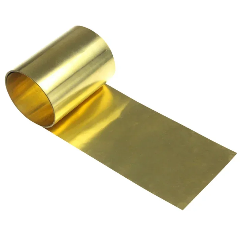 1pc 0.02-0.1mm Brass Sheet Metal Thin Foil Plate Shim Industry Home Materials for Metalworking Welding