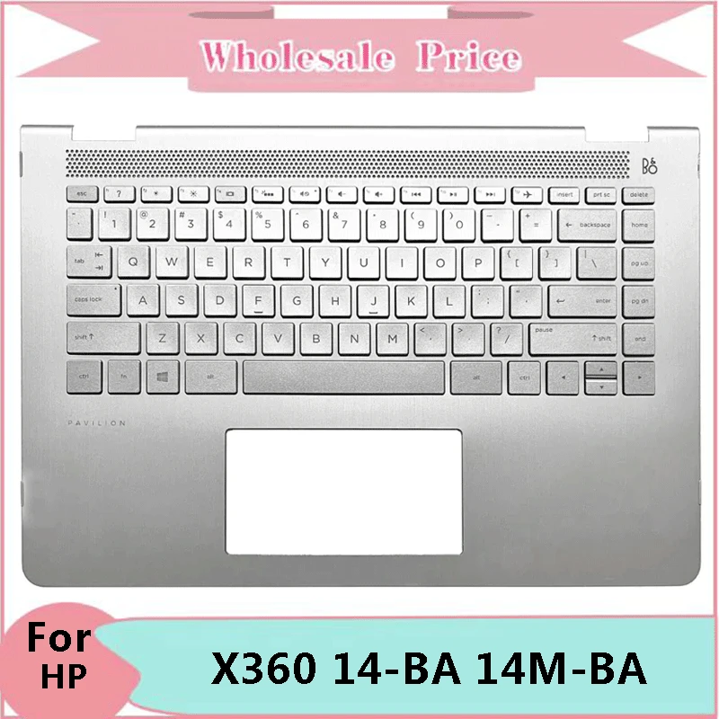 

New Original For HP Pavilion X360 14-BA 14M-BA TPN-W125 Laptop Palmrest Case Keyboard US English Version Upper Cover