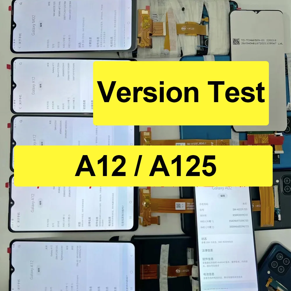 SM-A125F/DSN Display For Samsung Galaxy A12 A125 Lcd Touch Screen SM-A125F SM-A125M SM-A125U SM-A125N Replacement With Frame