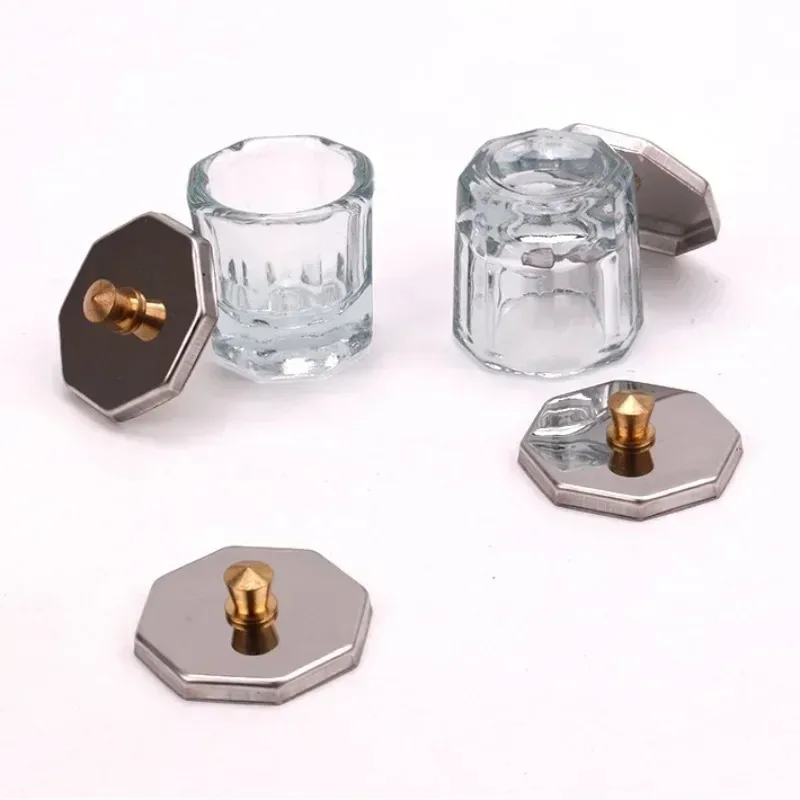 クリスタルガラスネイルツール,アクリルパウダー,リキッドネイルカップ,ダッペン皿,蓋ボウル,カップホルダー,機器,新品