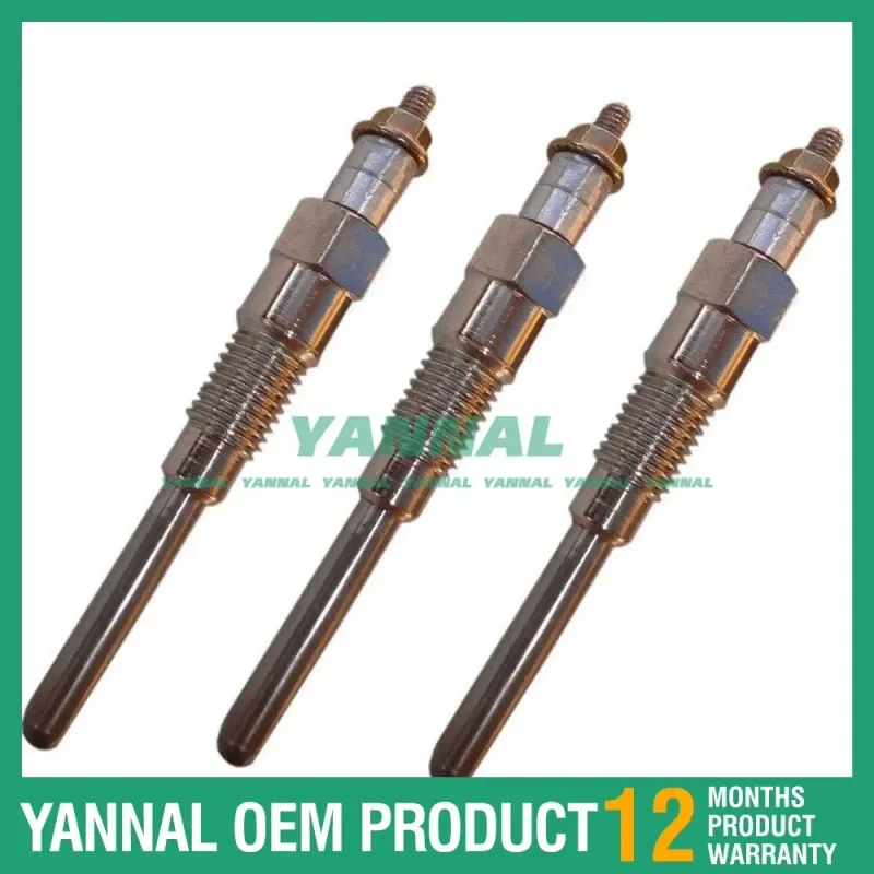 Long Time Aftersale Service 3PCS Glow Plugs 16851-65510 For Kubota D722 D902 D905 D1005 D1105 V1505 V1305