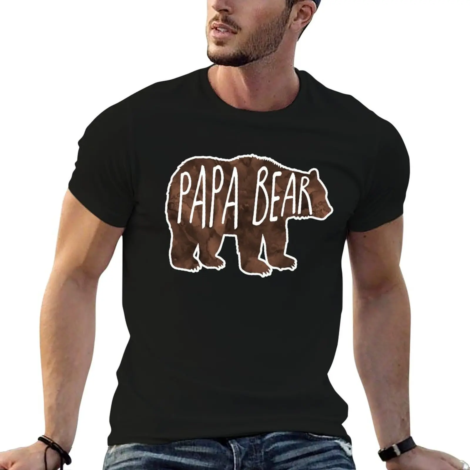 

Papa Bear T-Shirt Blouse anime tshirt man clothes mens tall t shirts