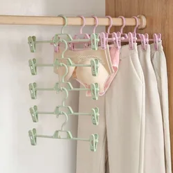 5Pcs Skirt Peg Hanger Adjustable Trouser Clips Save Space Hangers Non-Slip Fix Clip Hanger Skirt Peg Hangers Wardrobe Organizer