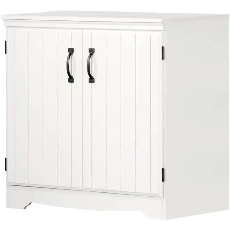 

Long - lastingFarnel 2-Door Storage Cabinet-Pure White, Tall with 4 Rustic