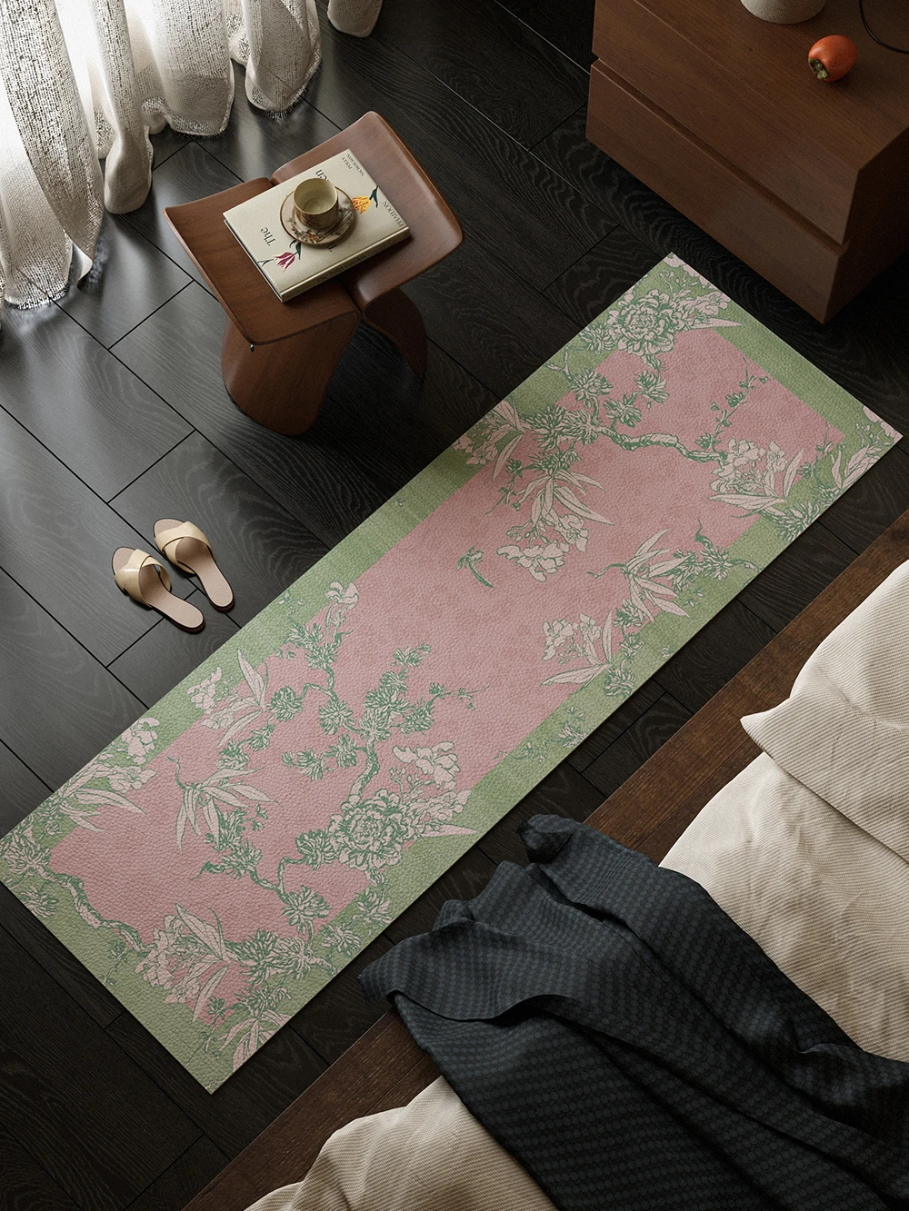 

New Chinese Sle Bedroom Sofa Tea Table Balcony Anti-Slip Floor Mat Home Use Dustproof Foot Pad Cusizable Leather Material