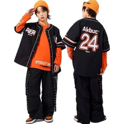 Child Hiphop Rapper Clothes Outfit Hip-hop Dance Street Wear Korean Boy y2k Streetwear Set Kids Hip Hop Performance Costume Suit