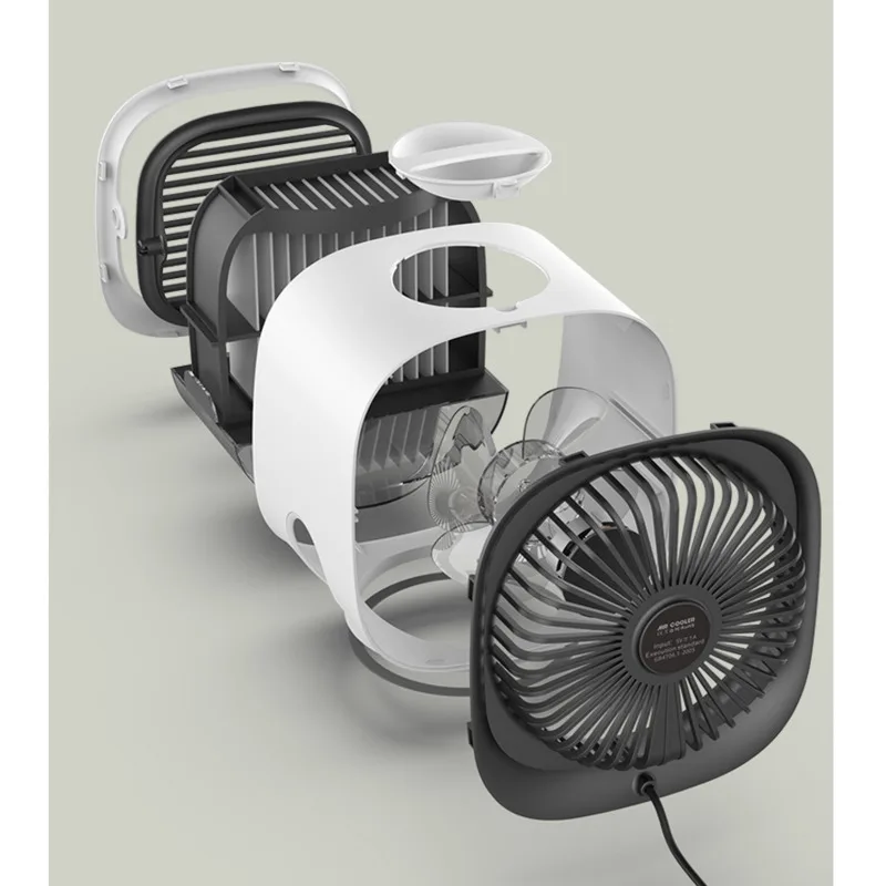 Casa refrigerador de ar portátil condicionador de ar rápido fácil de esfriar qualquer espaço 3 cores led usb dispositivo ventilador de ar condicionado mesa de escritório