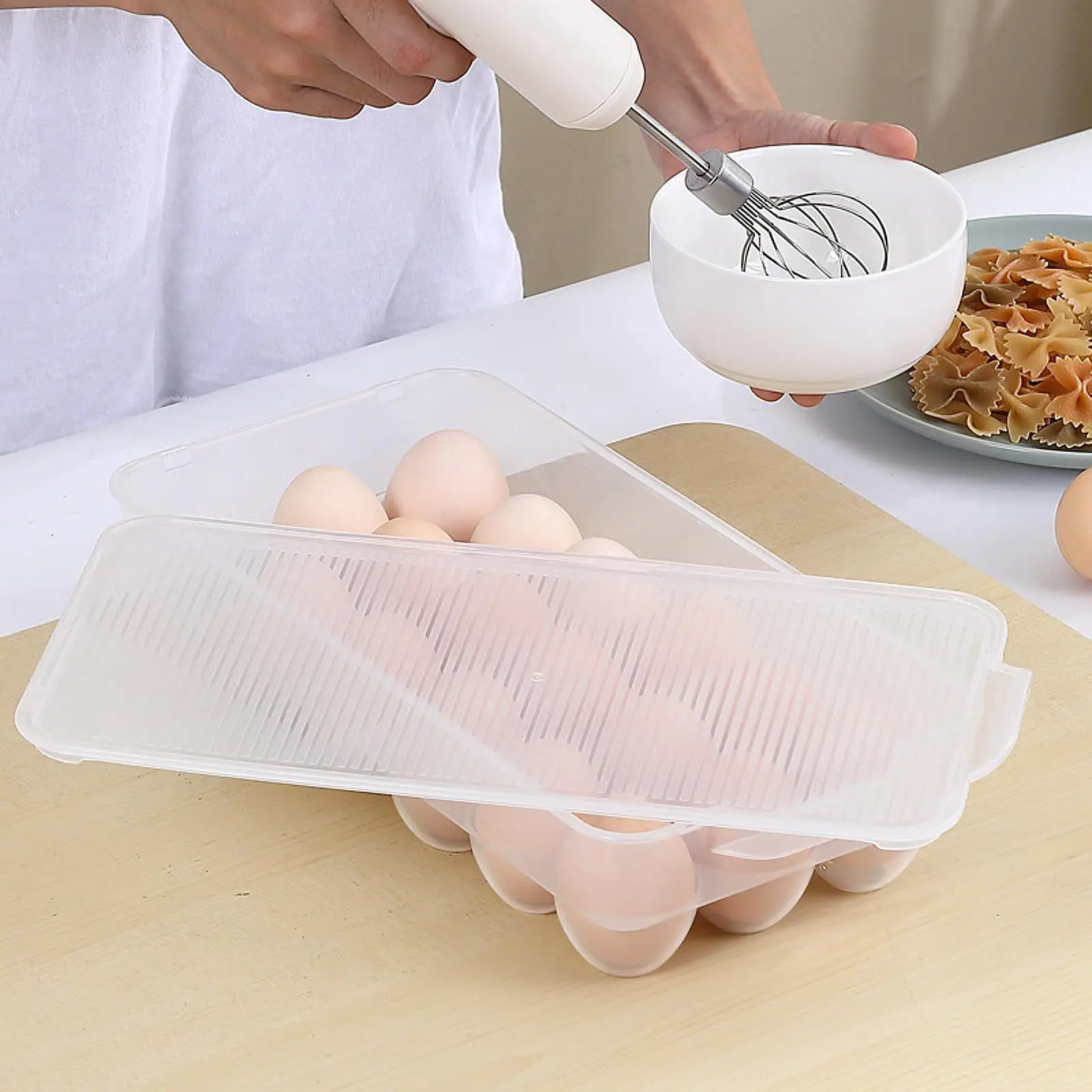 Clear Transparent Egg Storage Box Egg Tray Storage Container Lightweight Kitchen Storag Refrigerator Egg Organizer Egg Rack