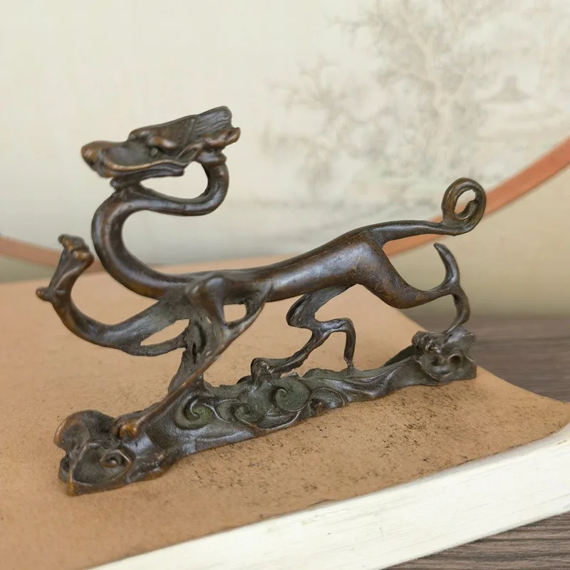 Qinglong Decoration Qinglong Pen Holder Pen Shelf Home Study Decorative Crafts Display Five-Claw Qinglong