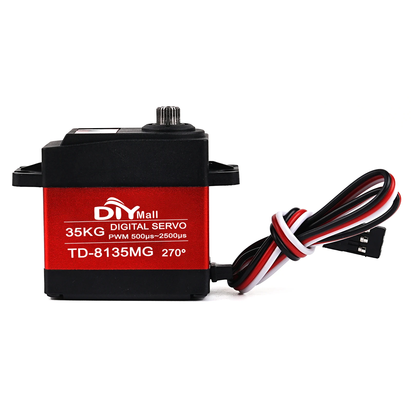 Servomotor Digital de 35kg.cm, Servo sin núcleo controlable con ángulo de torsión grande, resistente al agua de 360 grados para RC, coche, avión, TD-8135MG