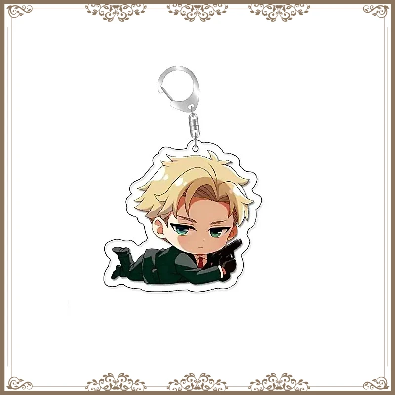 Spy Family Anya Yor Loid Forger Cartoon Acrylic Keychain Anime Keyring Bag Tag Manga Collections Bag Tag view 6