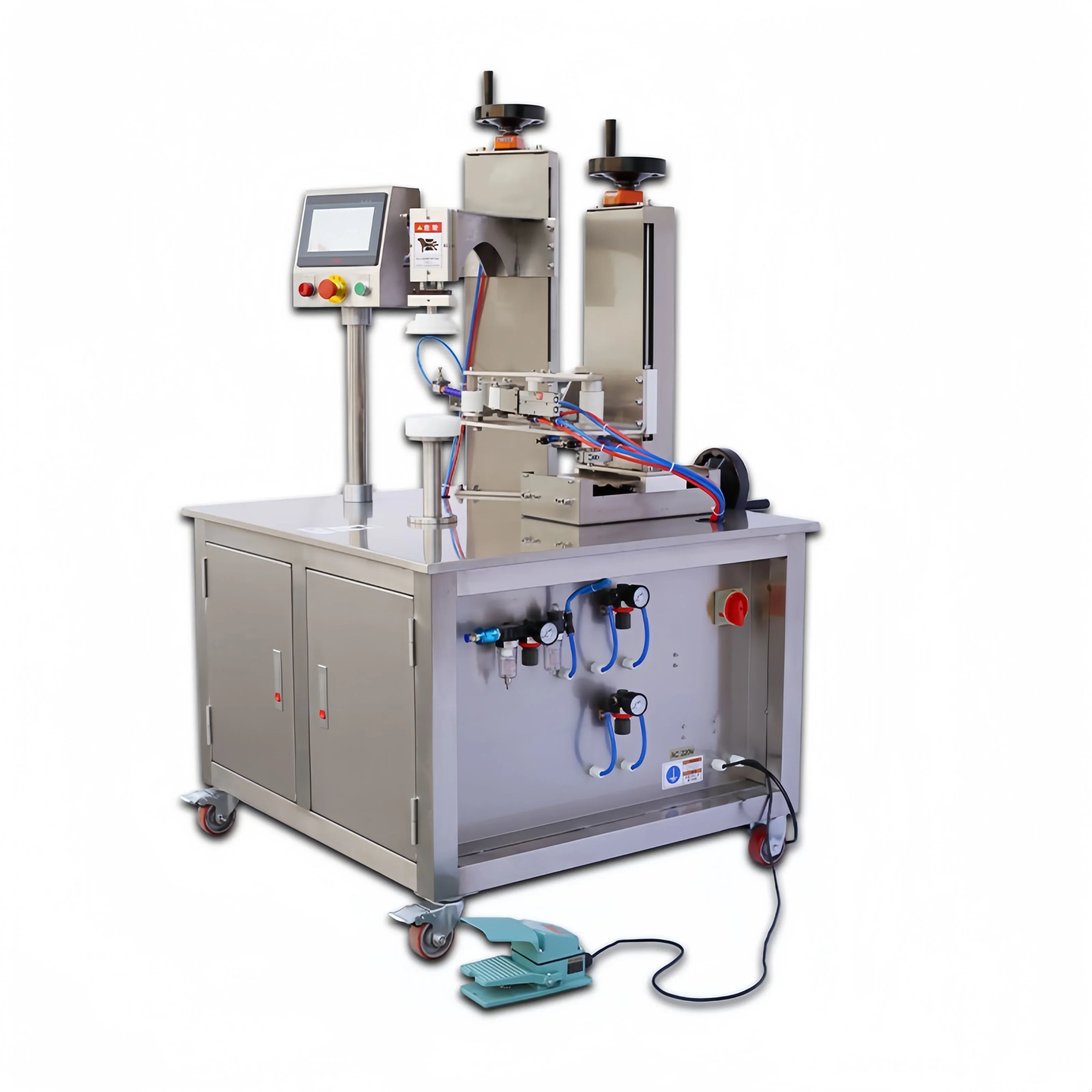 Professional Automatic Tape Sealer for round and square Cans/Boxes, specialised in sealing lubricant drums, biscuit tins, etc