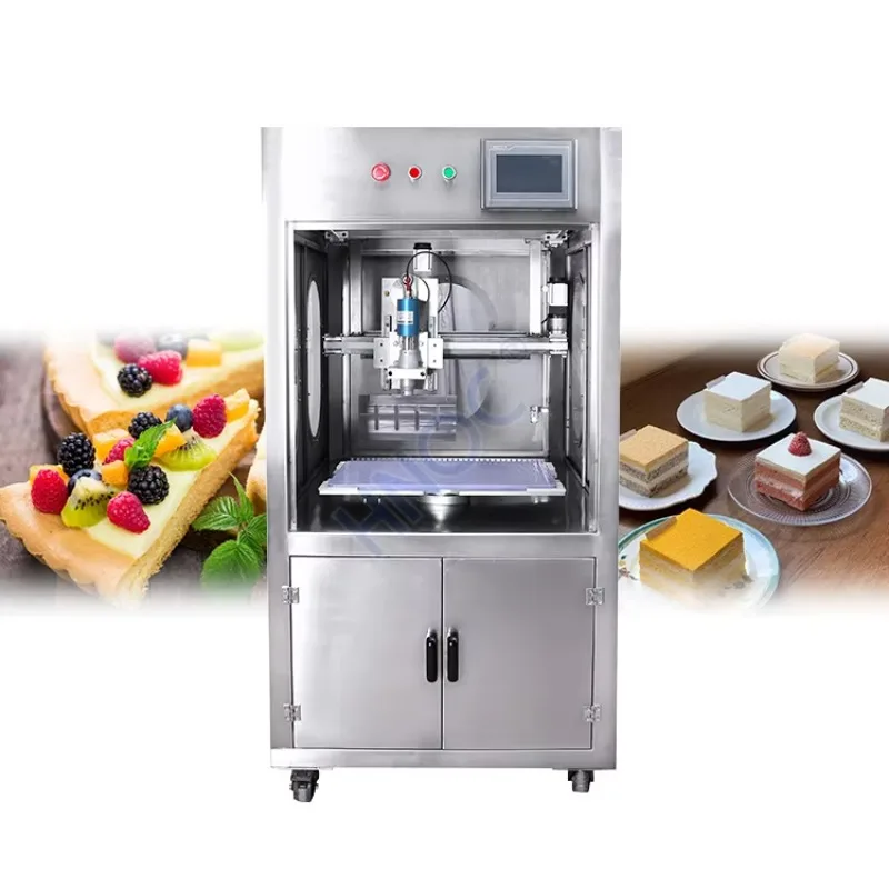 التلقائي 20 كيلو هرتز الإسفنج Mille-feuille المجمدة موس كعكة آلة قطع بالموجات فوق الصوتية جولة مربع كعكة القاطع #1