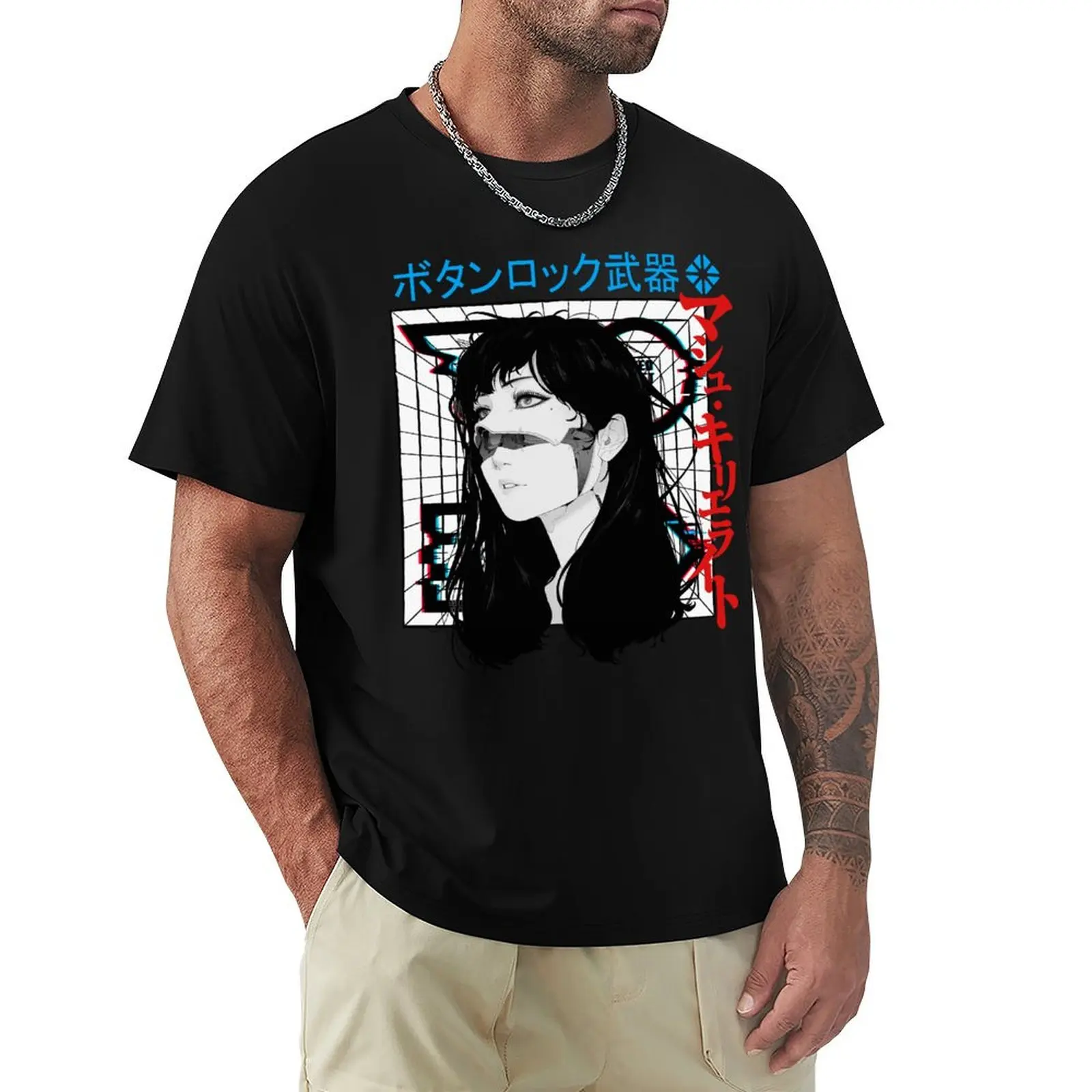 

Cyberpunk Cyborg Girl Vaporwave Urban Style T-Shirt anime oversize t-shirts man oversized mens white t shirts