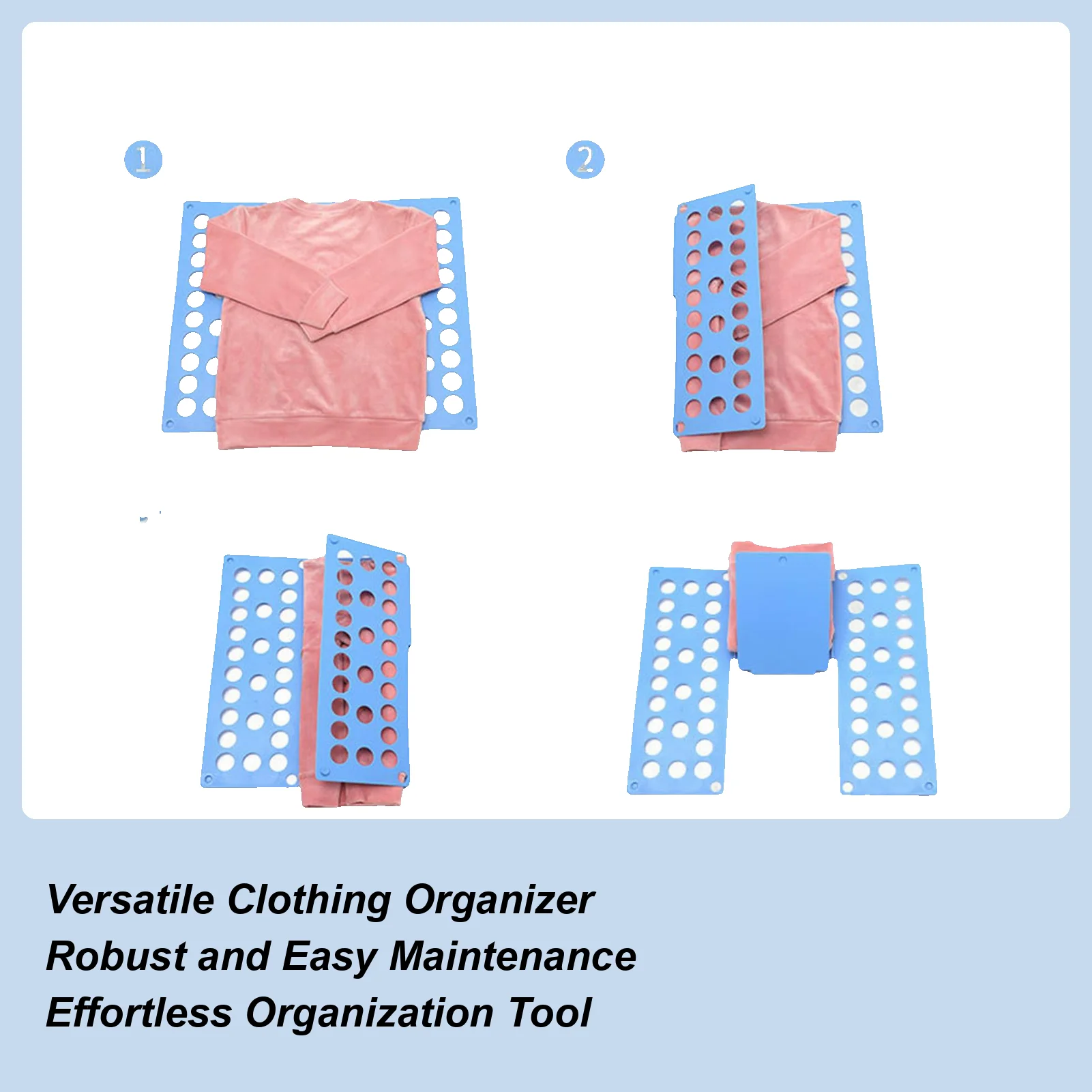 

Easy-Fold Plastic Laundry Board for Kids and Adults Home Shirt Folding Storage Tool Quick Clothes Organizer Fold Helper