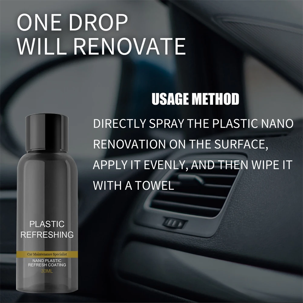 50ml Car Cleaning Putty Reusable Plastic Revitalizing Coating Agent Nano Plastic Refreshing Coating Plastic Parts Refurbish