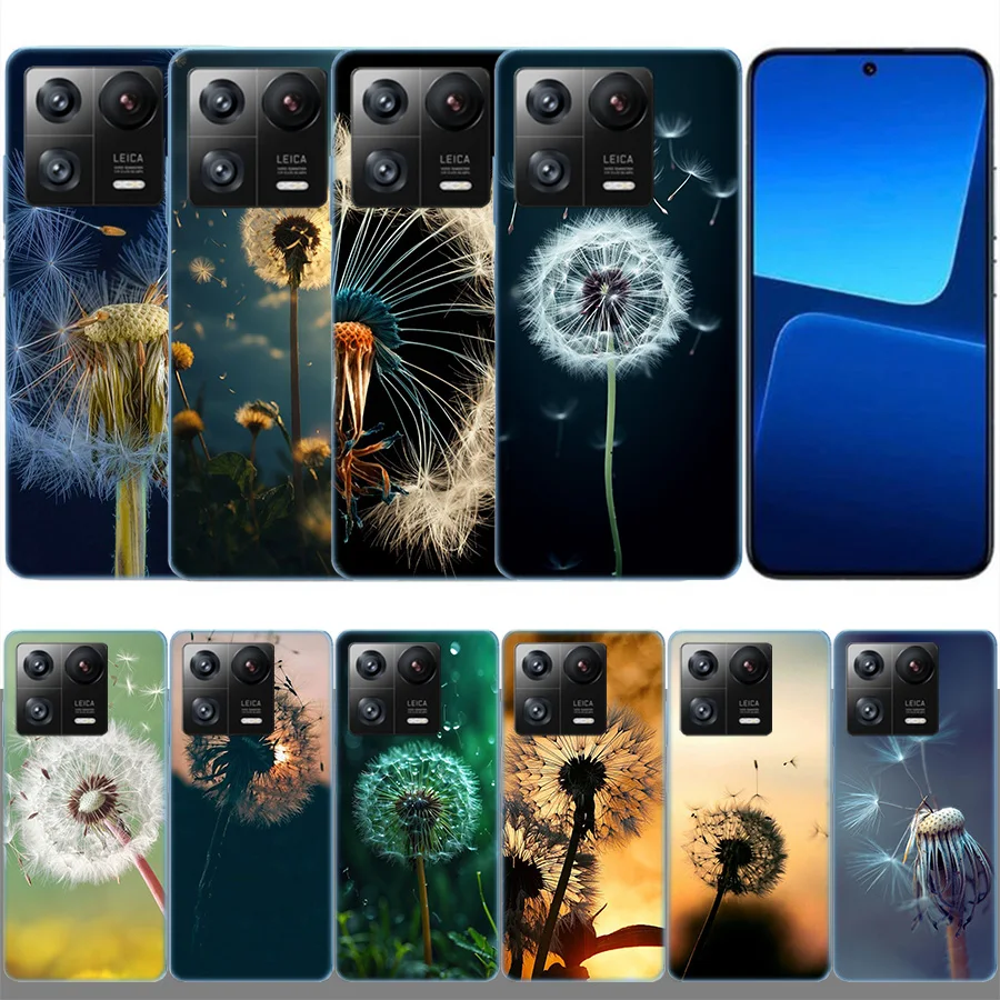 Dandelion Seeds Clear Luxury For Xiaomi Poco X5 X6 Pro X4 F4 GT X3 F6 F5 F3 F2 F1 M5 M4 M3 Mi Note 10 CC9 Pro Phone Cover Case