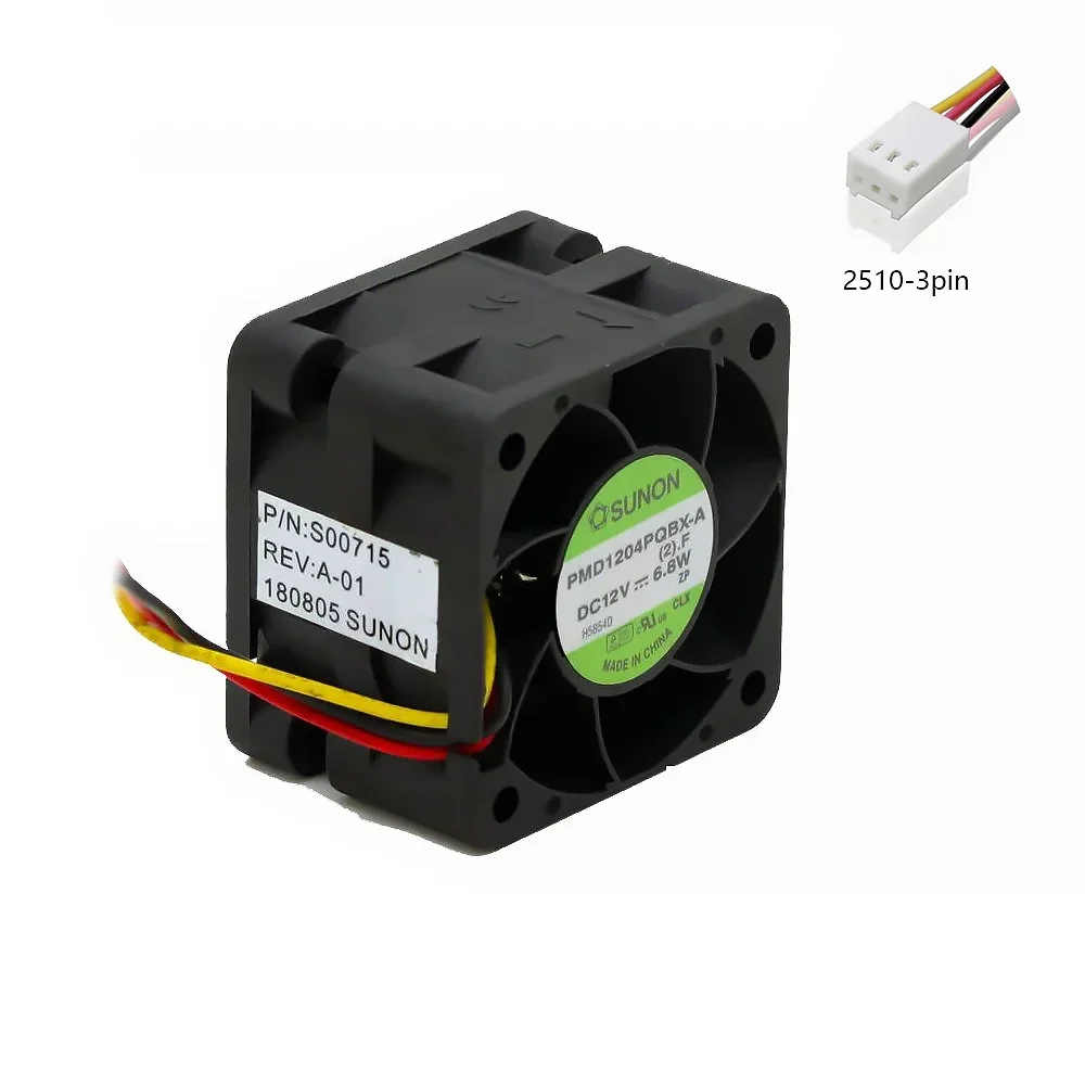 SUNON orginal PMD1204PQBX-A 4CM 4028 12V 6.8W high- speed server fans 40*40*28mm 3 wire 3 pin