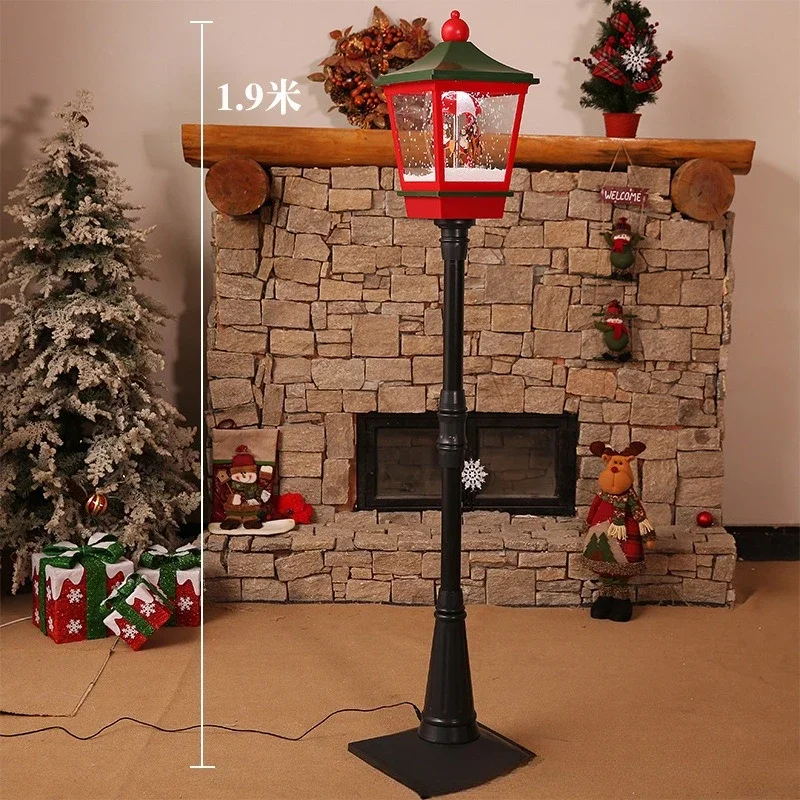 Frosted Christmas Music Lantern Educational Winter Holiday Atmosphere Display Toy