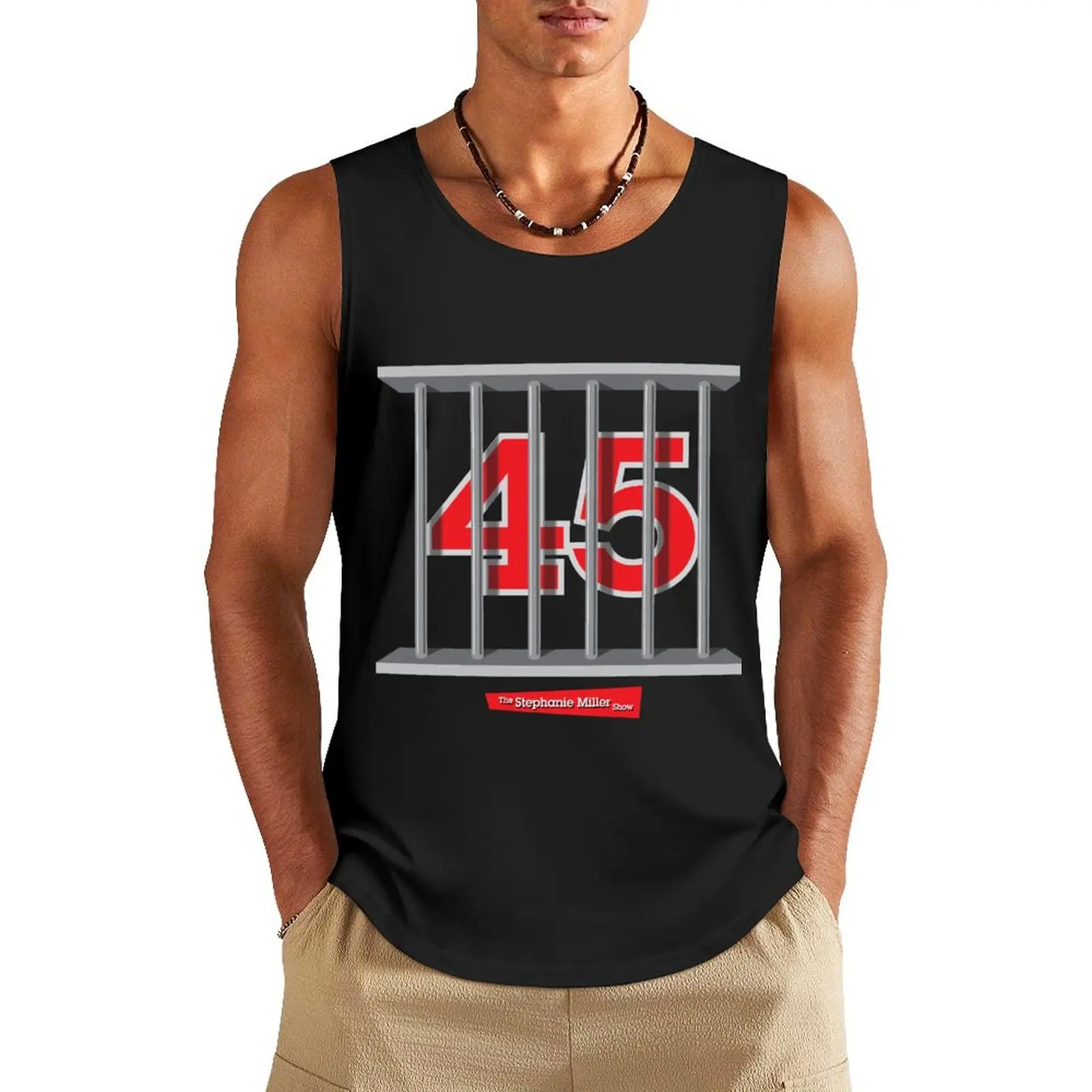 

Put 45 In His Place Tank Top fitness Men's summer clothes 2025 Men's gym clothing fitness clothing for men