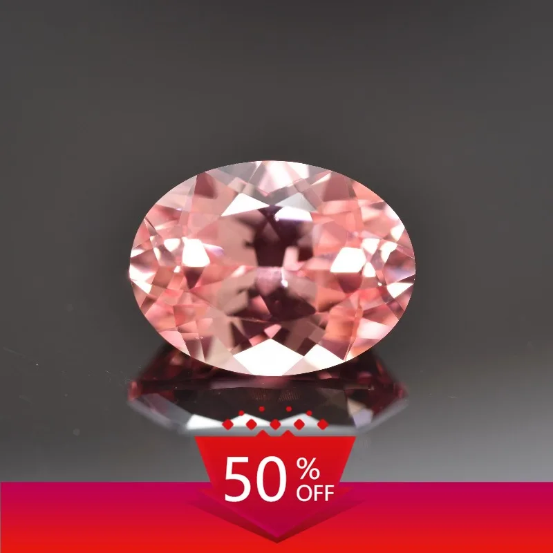 

High-quality Lab Grown Padparadscha Oval Cut Red Lotus Color DIY Charms Ring Necklace Main Materials Selectable AGL Certificate