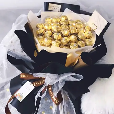 20/30/50Pcs 투명 초콜릿 꽃 접시 상자 초콜릿 꽃다발 포장 발렌타인 데이 생일 선물 초콜릿 꽃다발