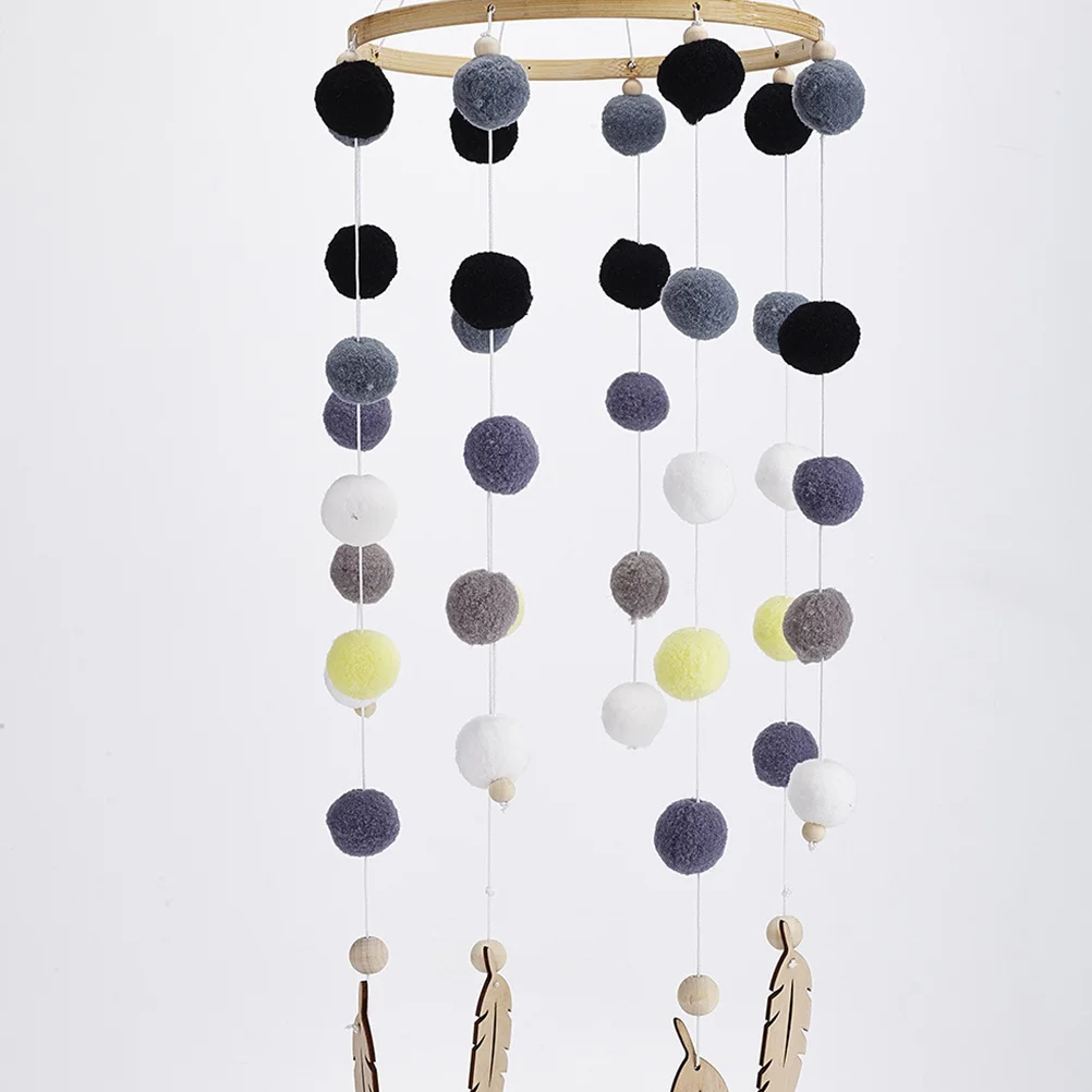 

1Pcs Wind Chime Wall Hanging Chic Hairball String Pendant Eco Friendly Wall Decor for Living Room Bedroom Apartment Dorm