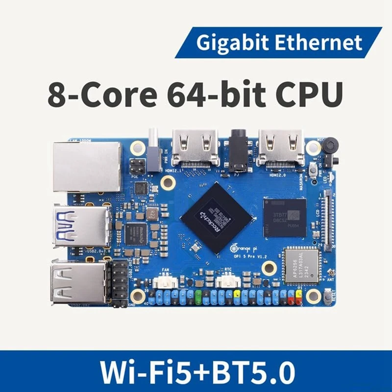 N15R-For Orange Pi 5 Pro RK3588S 16GB RAM DDR5 Gigabit Ethernet Wifi+BT SBC Single Board Computer Mini PC Development Board