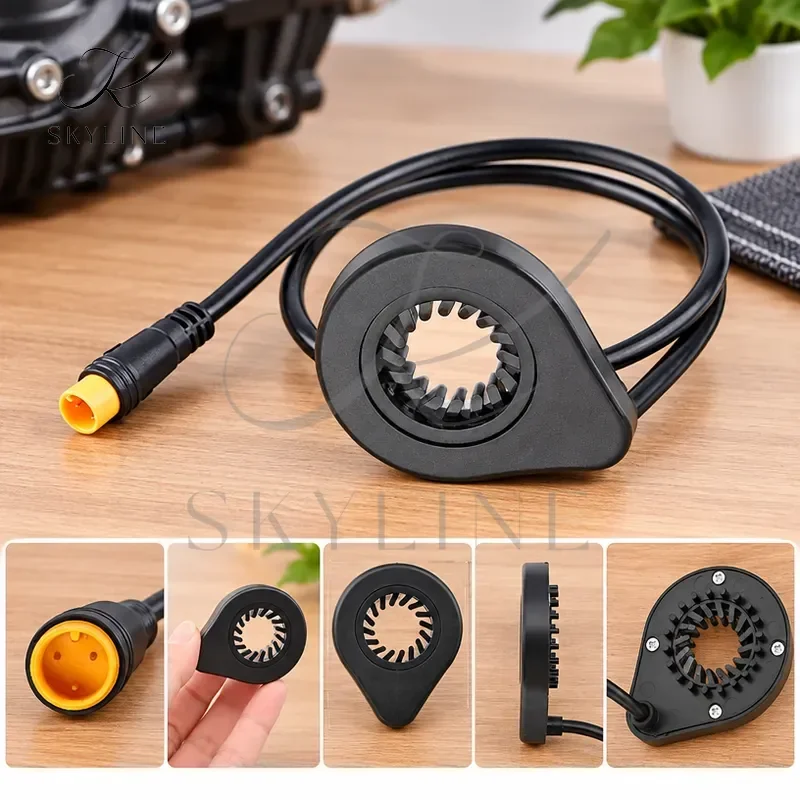 2Pcs E Bike Power Speed Sensor 12 Magnets Left Dual Hall Power Pedal Assist Sensor For Electric Bicycle Pedal Parts Set