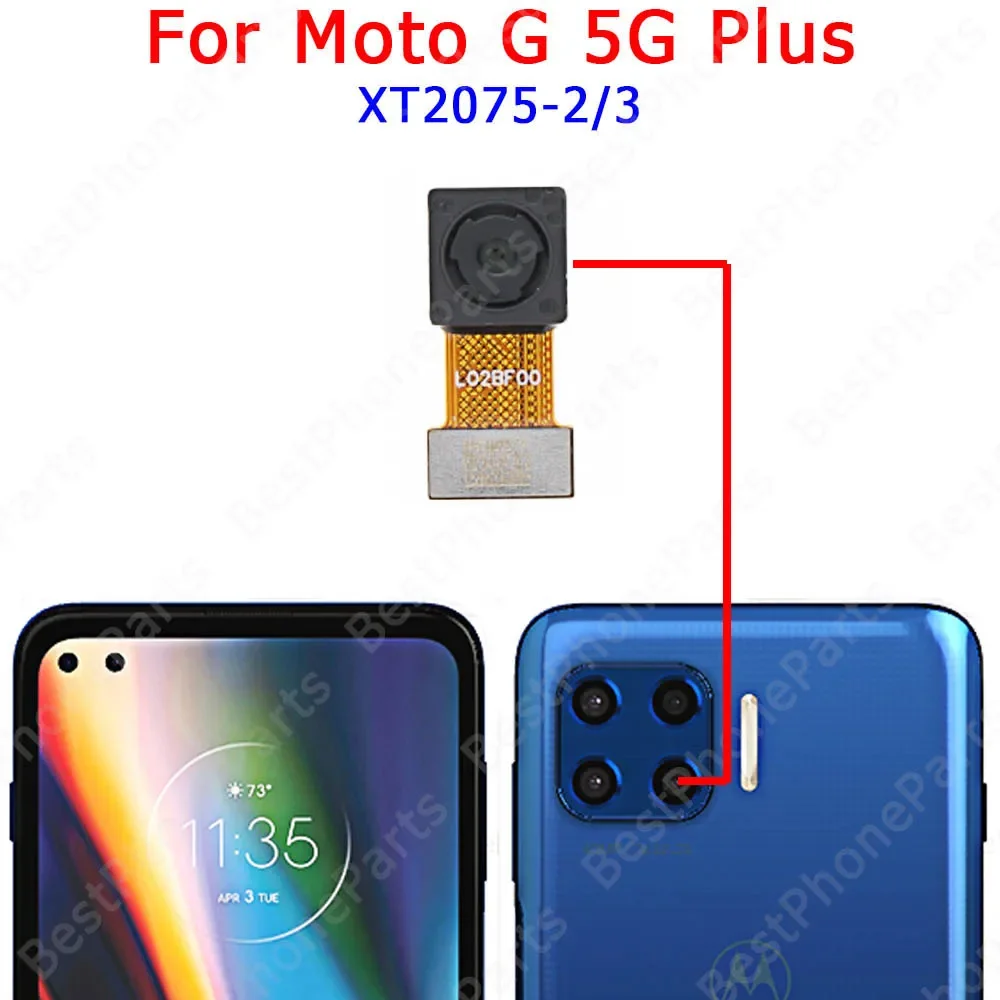 Camera Module For Motorola Moto G 5G Plus Pure Fast Power Front Selfie Facing Backside Rear Back View Camera Replacement Parts