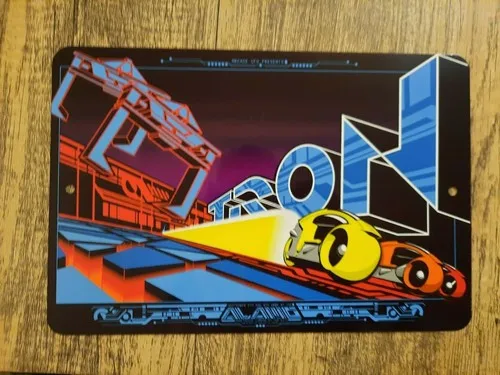 TRON Klassisches Arcade-Videospiel Metall-Wandschild