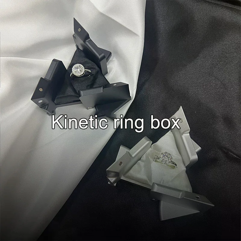 

Aluminum Alloy Energy Ring Box Rotating Mechanical Deformation Jewelry Storage Display Box Creative Proposal Cube Boxes