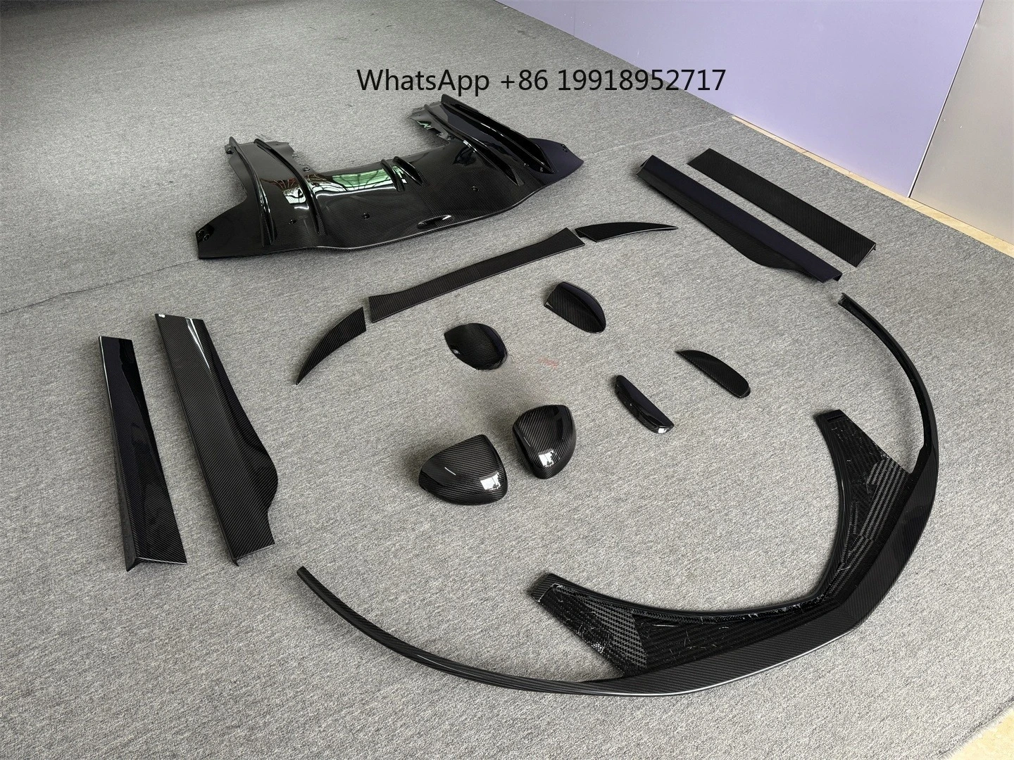 N Style Dry Carbon Fiber Body Kit for GT Upgrade Front Lip Side Skirt Diffuser Rear Spoiler Side Vent Bumper Vent JJ395