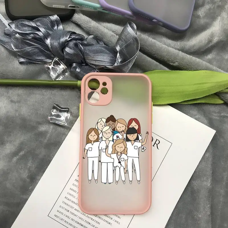 Nurse Medical Medicine Health Heart Phone Case For iPhone 16 15 14 13 12 11 Pro Max Mini SE 7 8 Plus Matte Cover Clear Fundas