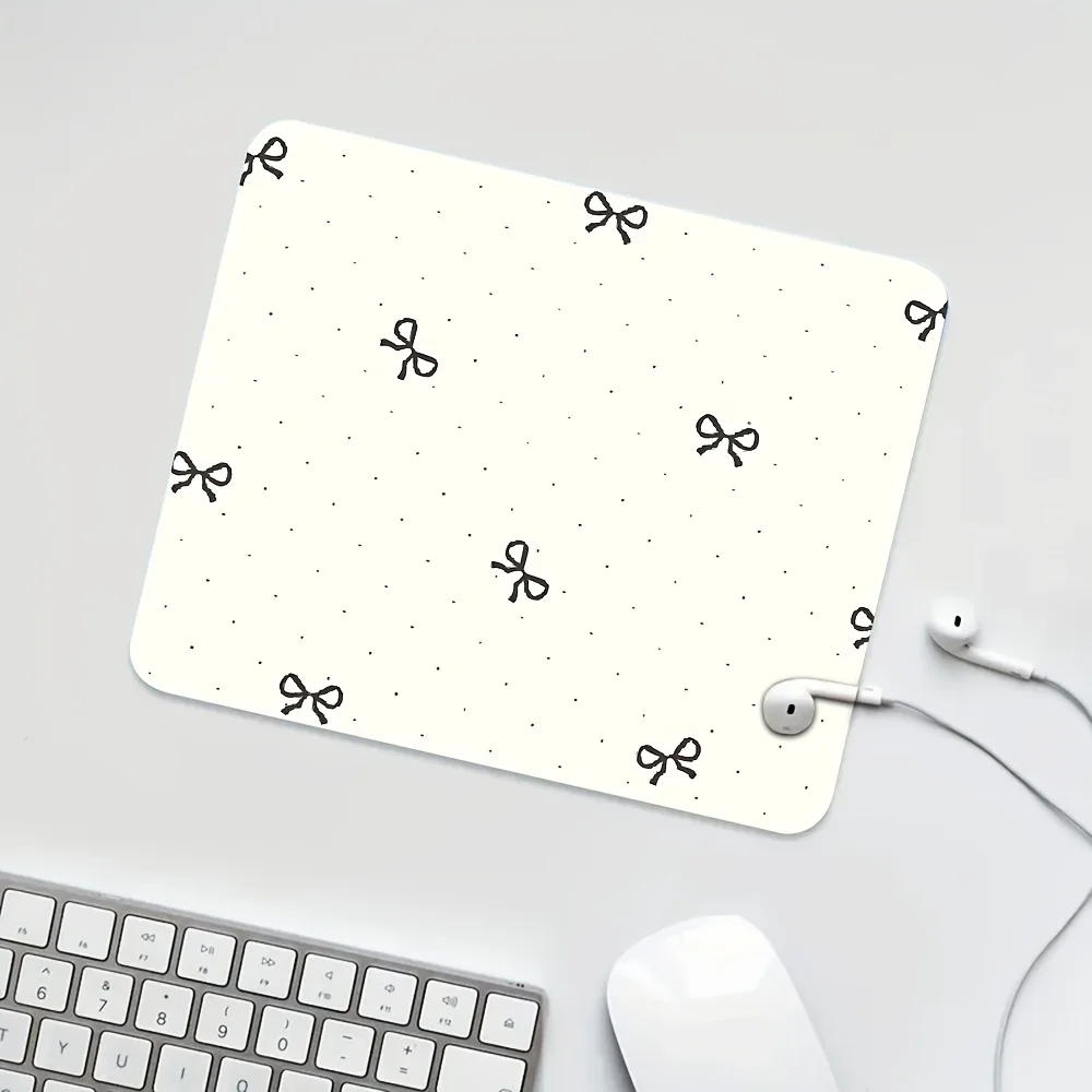 CIFBUY Gaming Mouse Pad Minimalist Hand Drawn Bow PC Keyboard Desk Mat Durable Non-Slip Rubber Base Home Office Laptop Decor