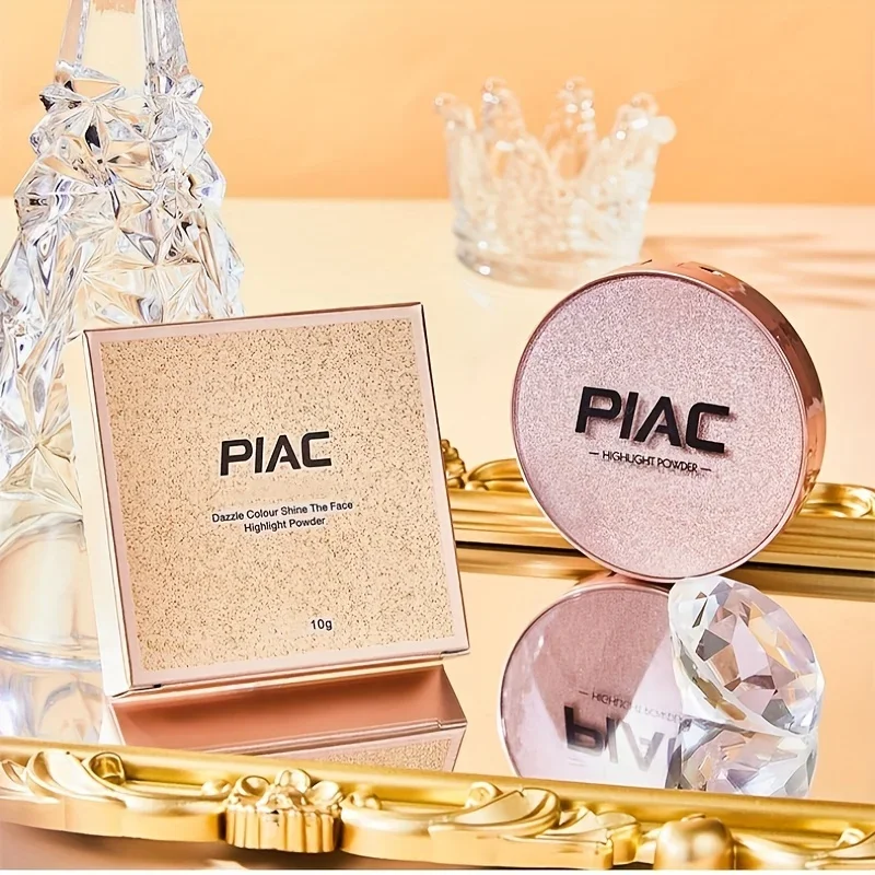 Iluminador glitter iluminador em pó perolado shimmer de longa duração à prova d'água monocromático maquiagem facial para alto conto