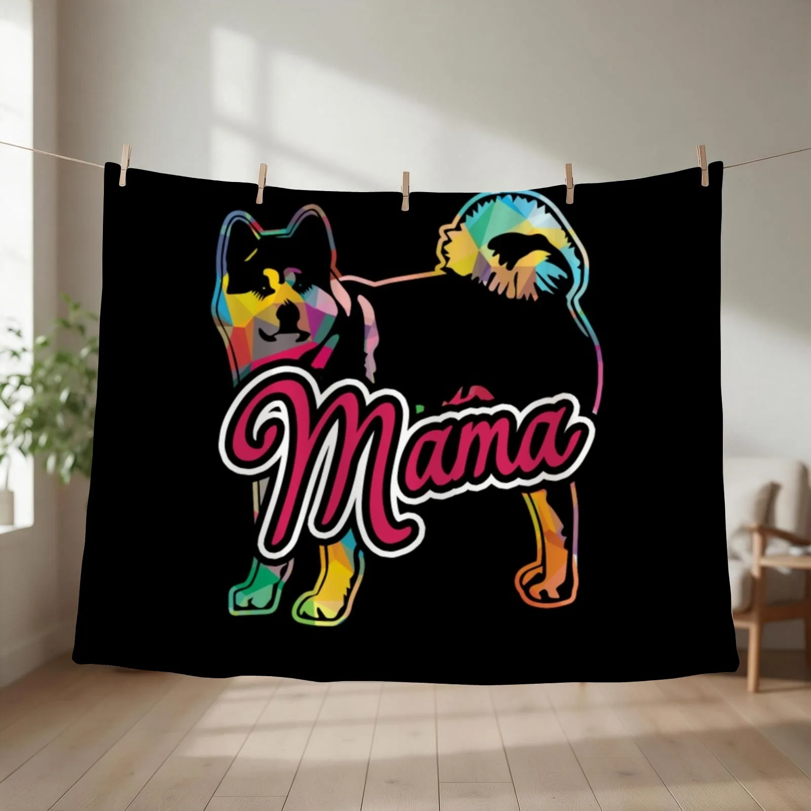 Akita Shirt Akita Mama Throw Blanket cosplay anime Blankets For Sofas sofa bed Single Blankets
