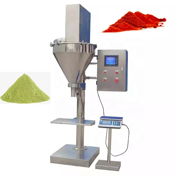 Semi Automatic Cosmetic Dry Powder Filling Machine Milk Sugar Coco Protein Powder Jar Can Auger Filler Small Bag Packing Machine